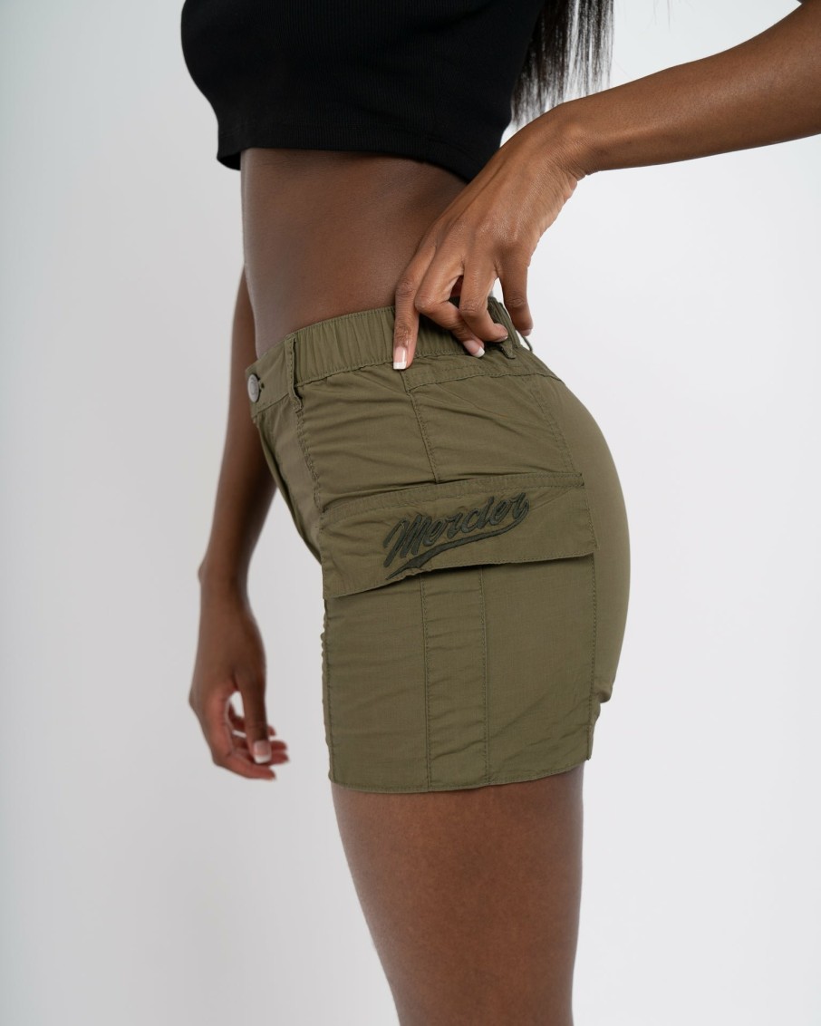 Womenswear Mercier | Womens Khaki Mercier Perrier Cargo Shorts