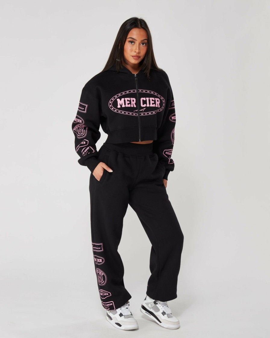 Womenswear Mercier | Womens Black Pink Mercier Compton Joggers