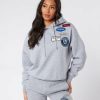 Womenswear Mercier | Womens Grey Marl Mercier Original Badge Hoodie