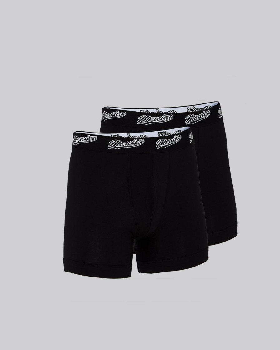 Menswear Mercier | Black Baseball Boxer Shorts 2Pk