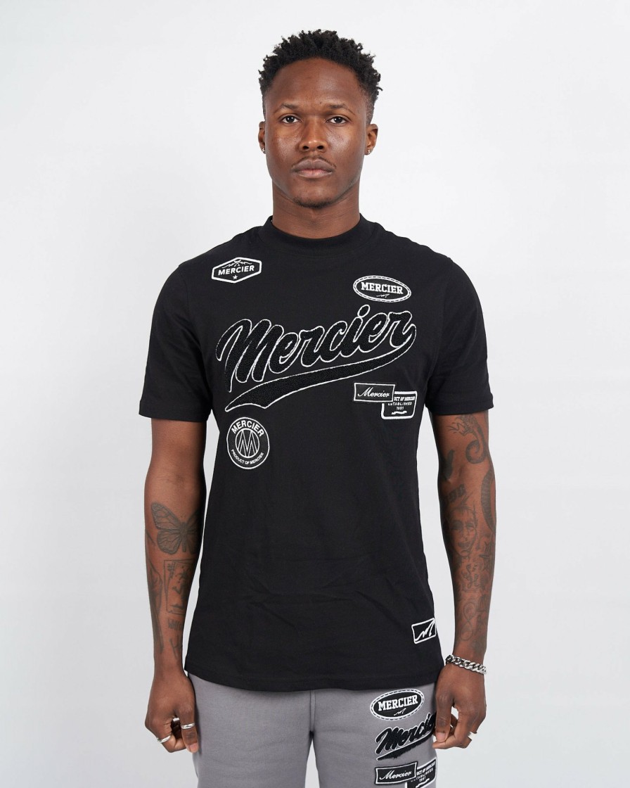 Menswear Mercier | Black Mercier Teams Badge Tshirt