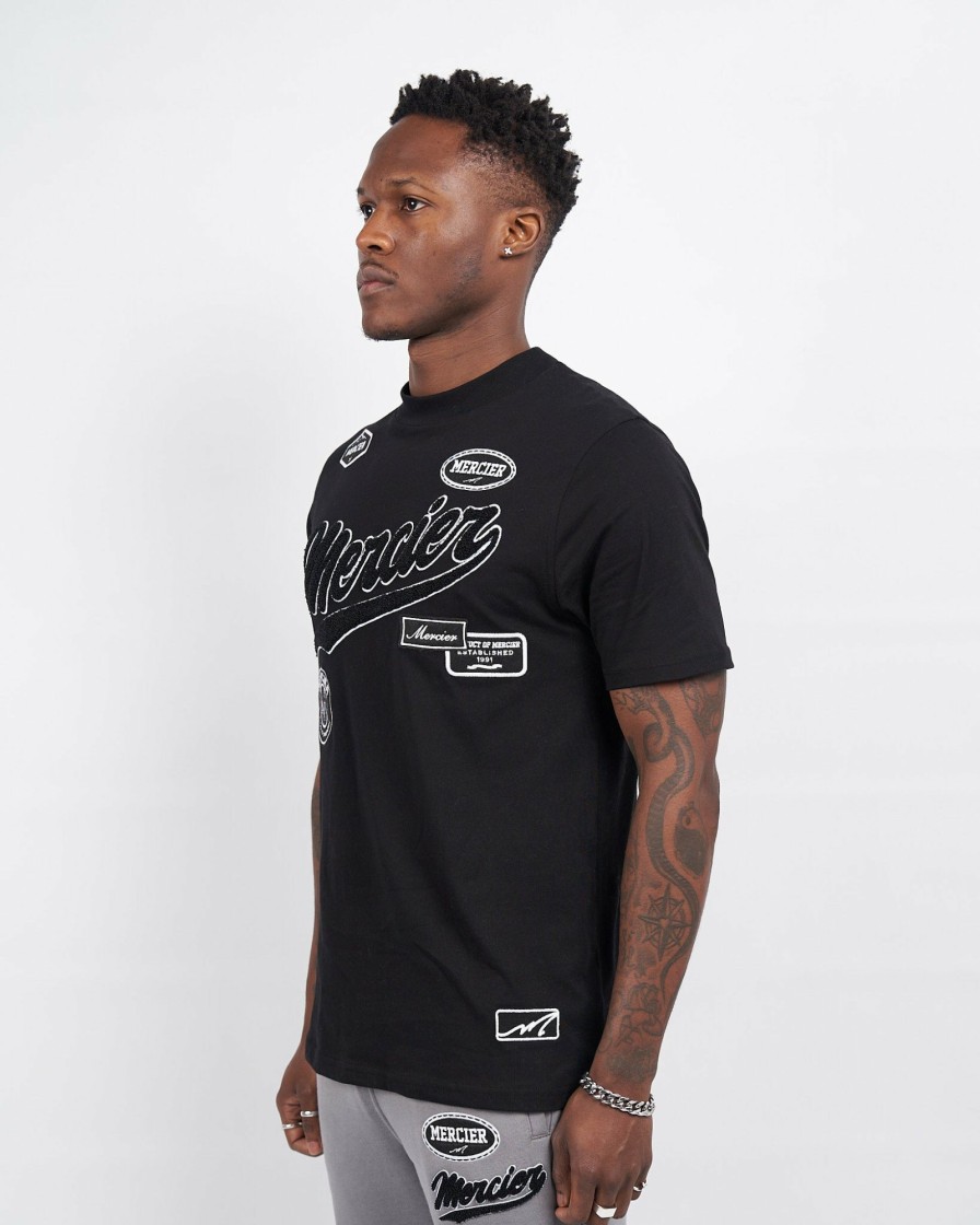 Menswear Mercier | Black Mercier Teams Badge Tshirt