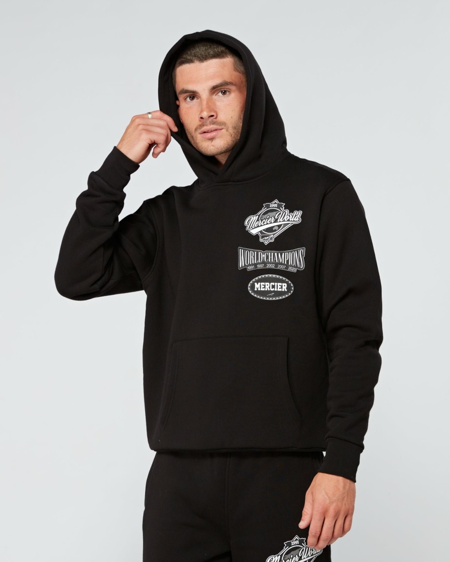 Menswear Mercier | Black Mercier World Hoodie