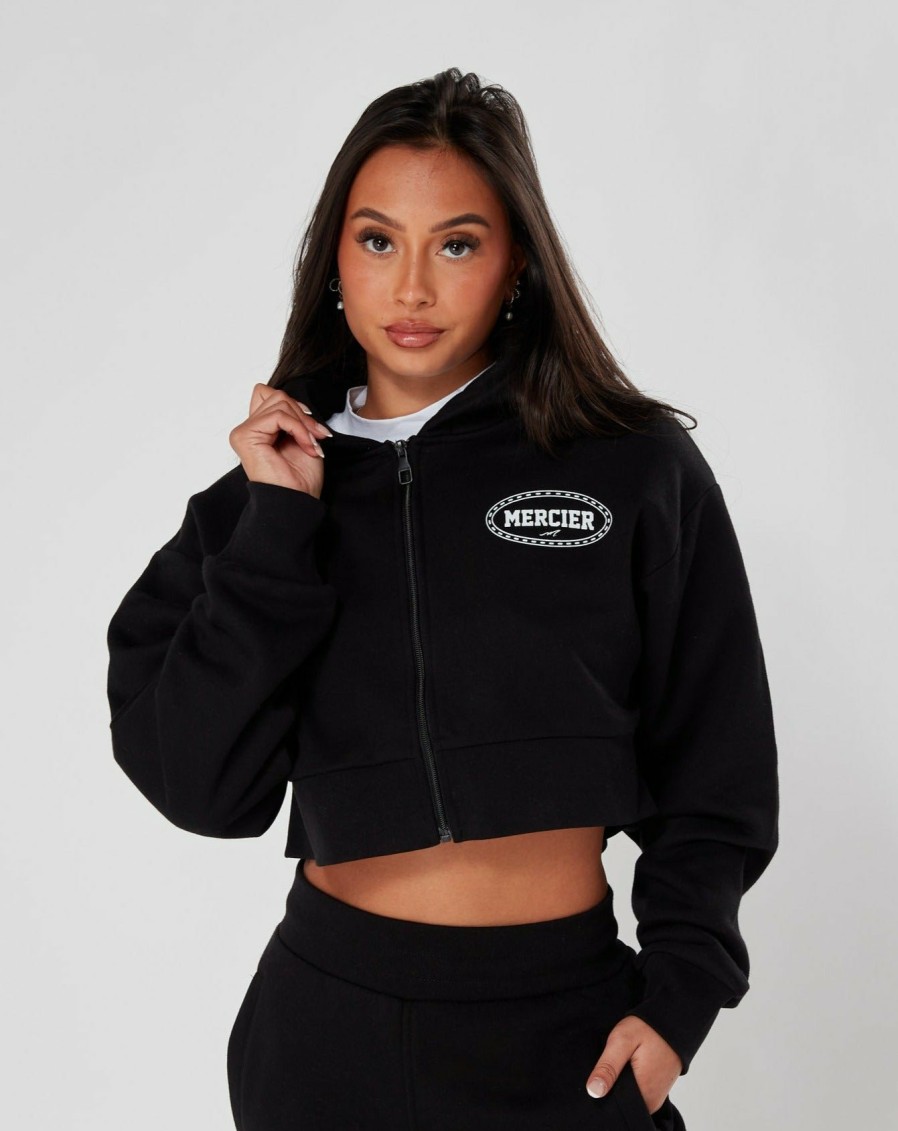 Womenswear Mercier | Womens Black Maison Zip Hoodie