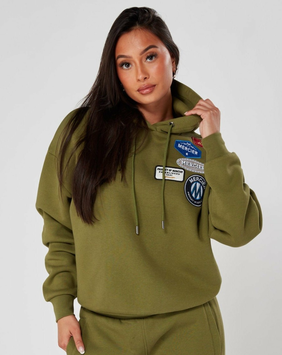 Womenswear Mercier | Womens Khaki Og Badge Hoodie