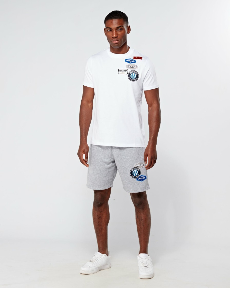 Menswear Mercier | Grey Marl Og Mercier Badge Shorts