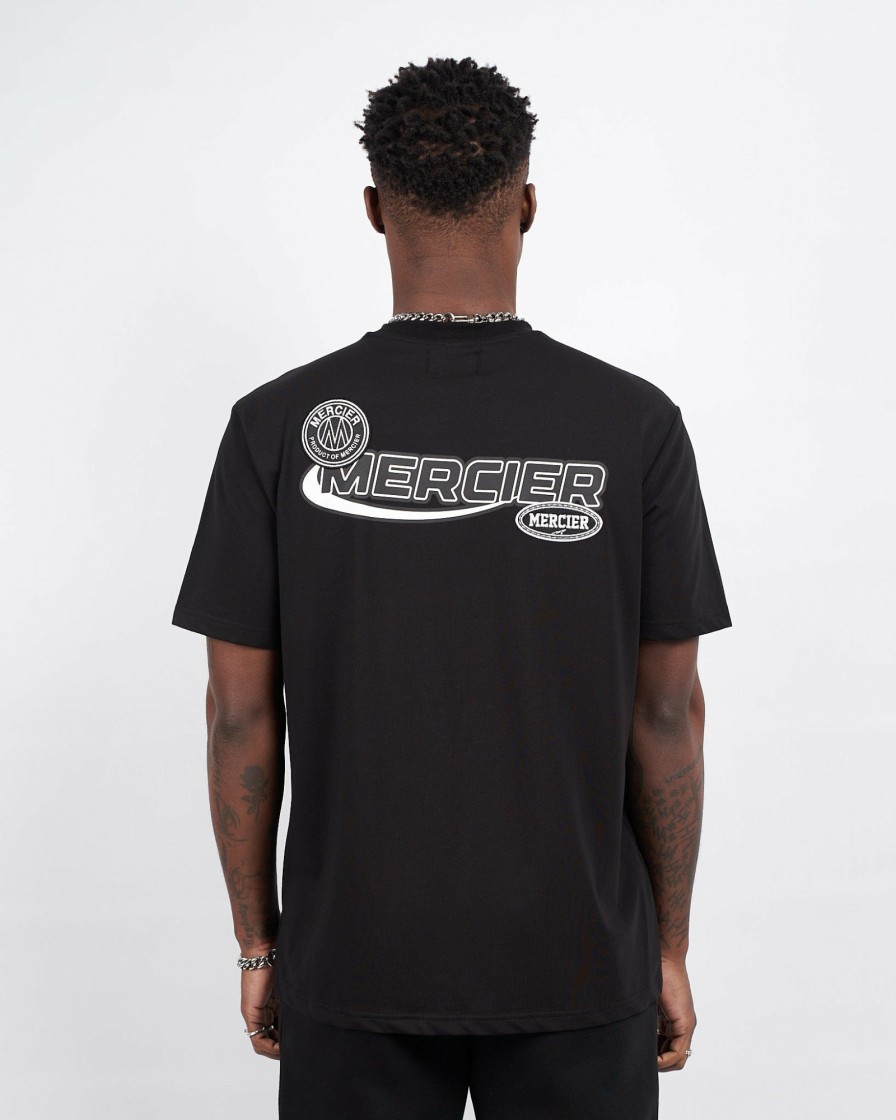 Menswear Mercier | Black Racer Badge Tshirt