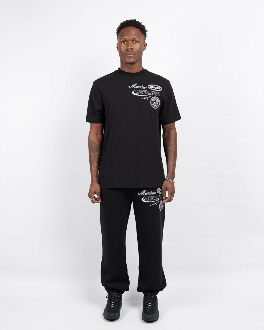 Menswear Mercier | Black Racer Badge Tshirt