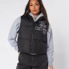 Womenswear Mercier | Womens Black Mono Badge Gilet