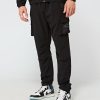 Menswear Mercier | Black Tonal Badge Cargos