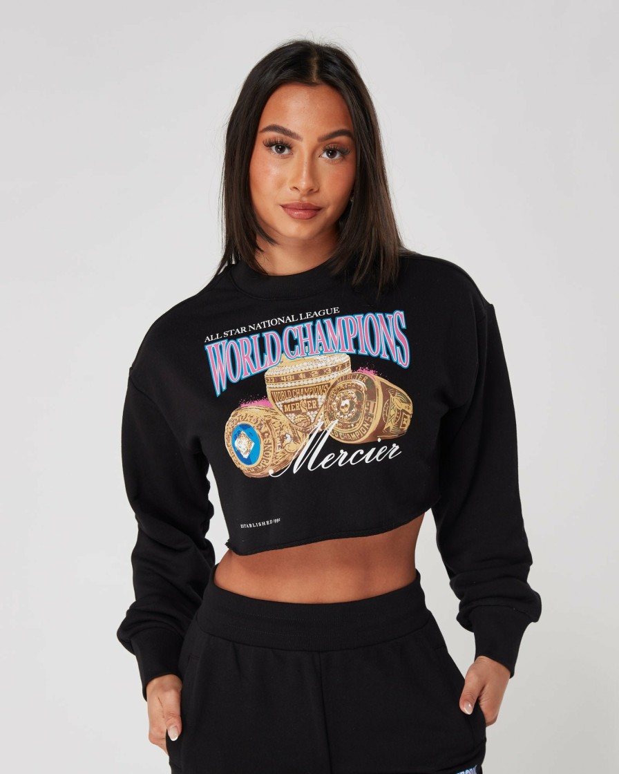 Womenswear Mercier | Womens Black Mercier World Champions Crop